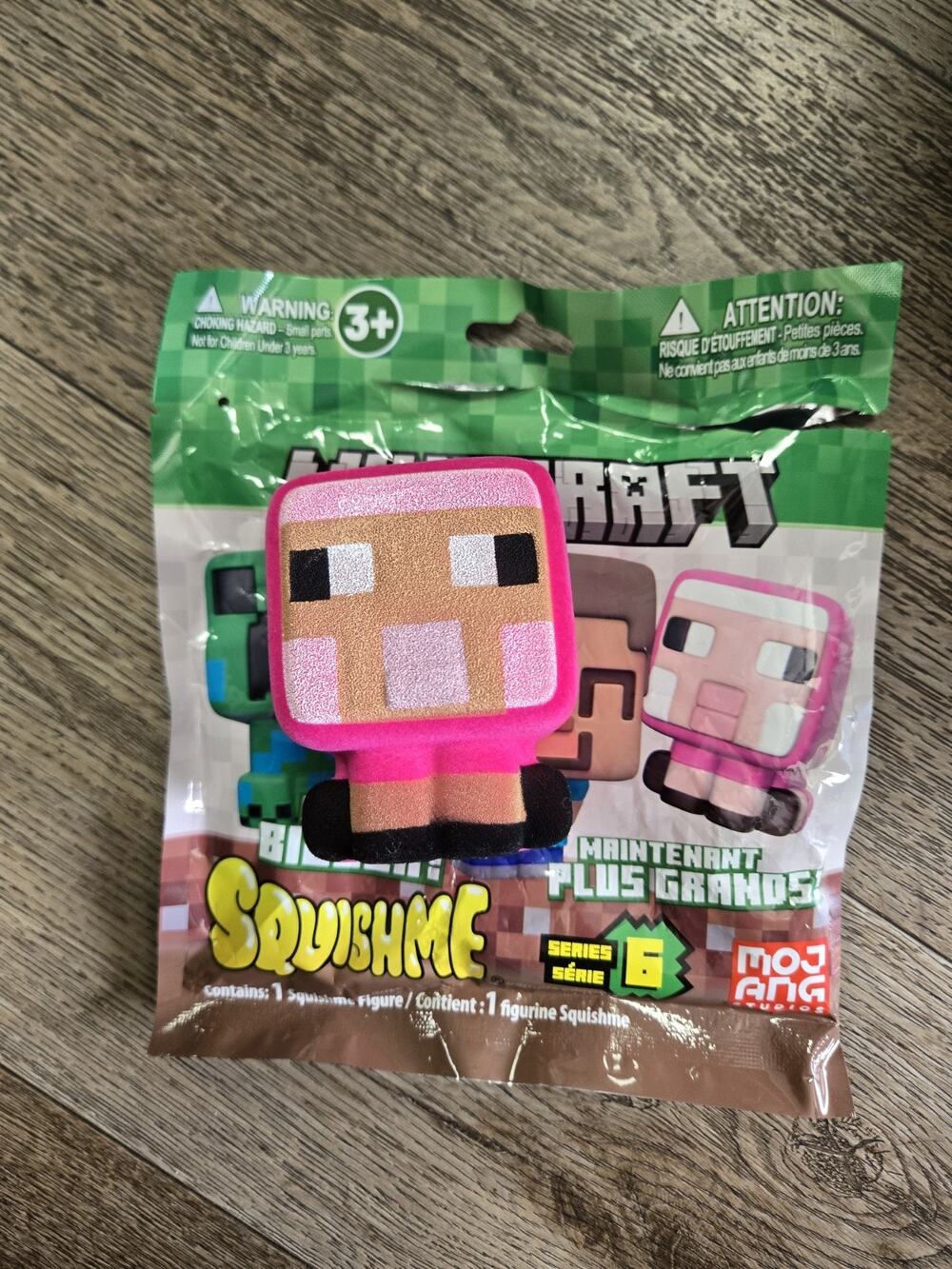 Minecraft Squishme Series 6 Pink Sheep Squishy RARE